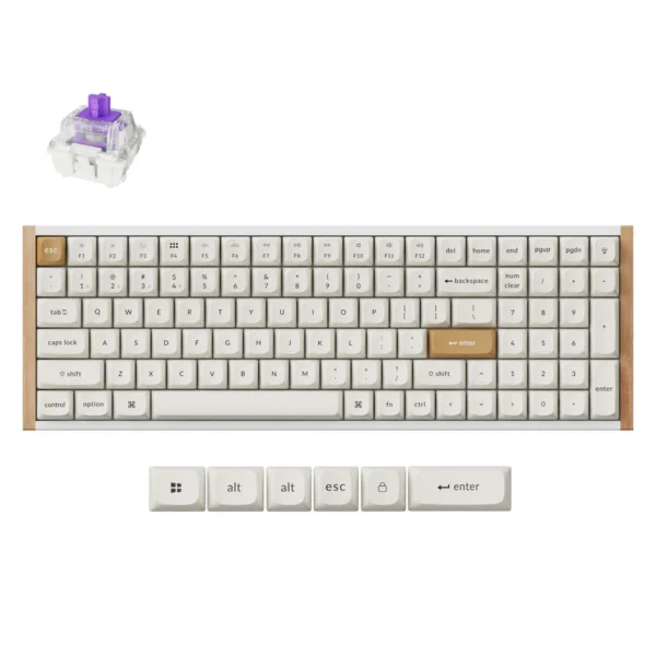 Keychron K4 HE Wireless Magnetic Switch Custom Keyboard- Special Edition White/Gateron Double-Rail Magnetic Switches